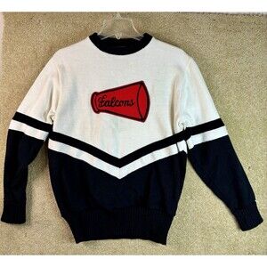 Vintage Spirit Leaders Cheerleader Cran Barry Varsity Pullover Knit Sweater XL